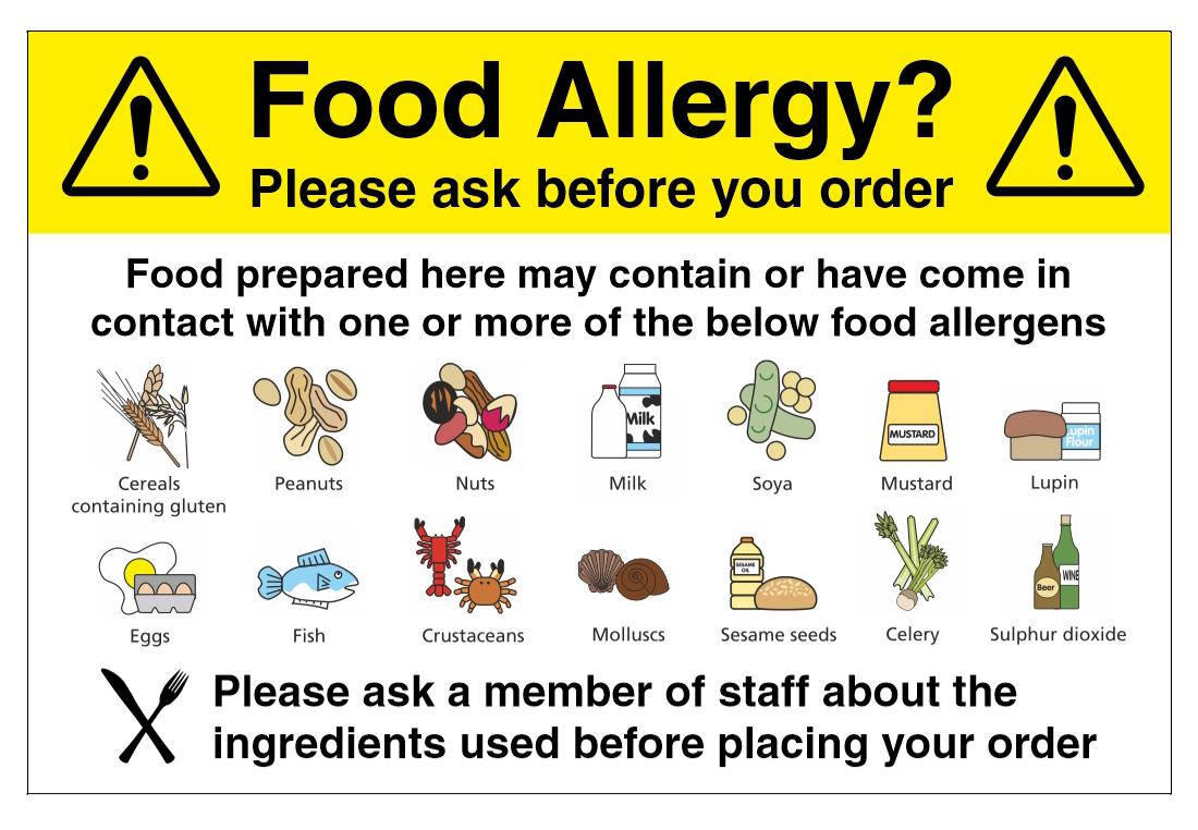 Allergy Notice